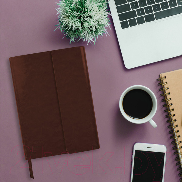 Изображение товара Ежедневник Brauberg Magnetic X / 113280 (коричневый)