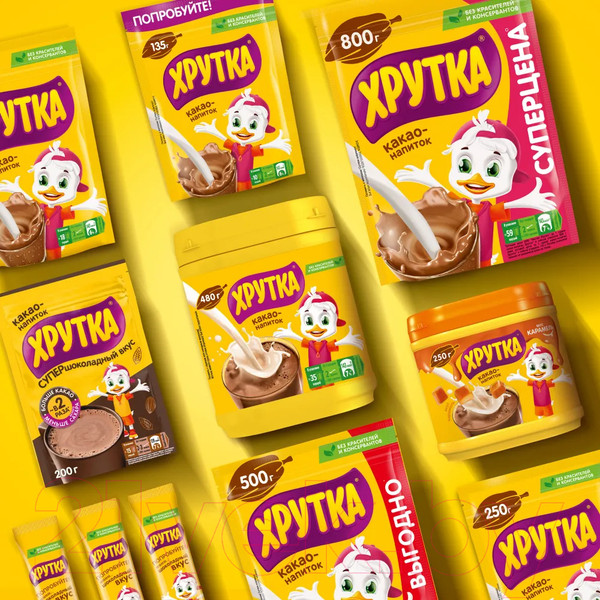 Изображение товара Какао-напиток Хрутка Супершоколадный вкус (200г)