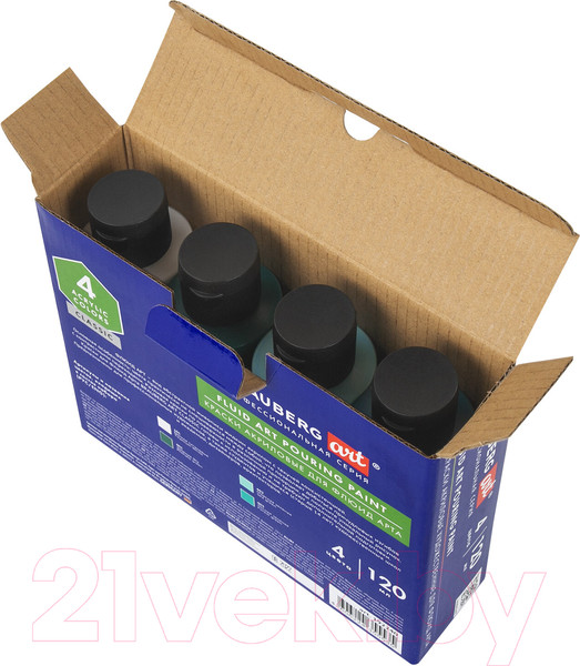 Изображение товара Акриловые краски Brauberg Art. Флюид Арт Pouring Paint / 192240 (4цв)