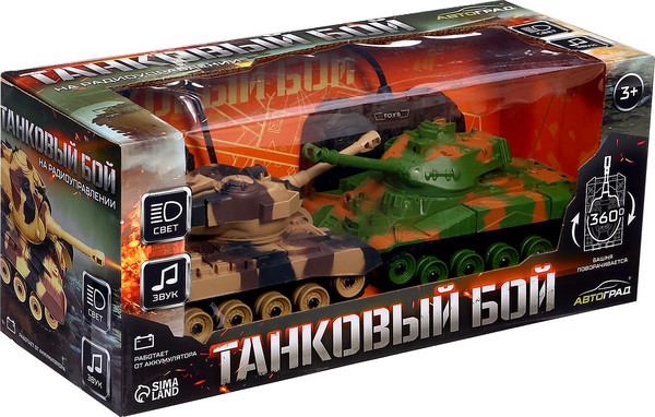 Изображение товара Набор радиоуправляемых игрушек Автоград Танковый бой. Военная стратегия / 5213986 