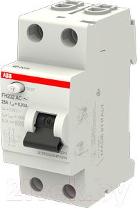 Изображение товара Устройство защитного отключения ABB FH202 AC-25/0.03 2P / 2CSF202004R1250