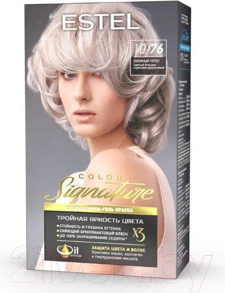 Изображение товара Крем-краска для волос Estel Color Signature 10/76 (снежный лотос)
