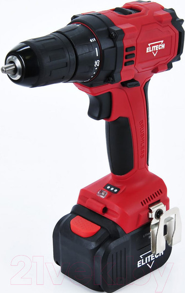 Изображение товара Аккумуляторная дрель-шуруповерт Elitech ДА 12БЛ2 (Е2201.001.02)