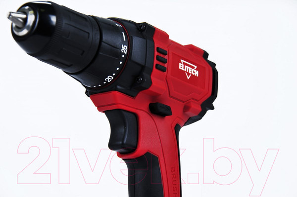 Изображение товара Аккумуляторная дрель-шуруповерт Elitech ДА 12БЛ2 (Е2201.001.02)