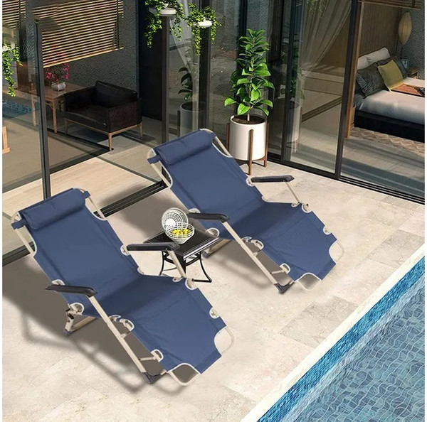 Изображение товара Складной шезлонг Arizone 42-178601 (синий)