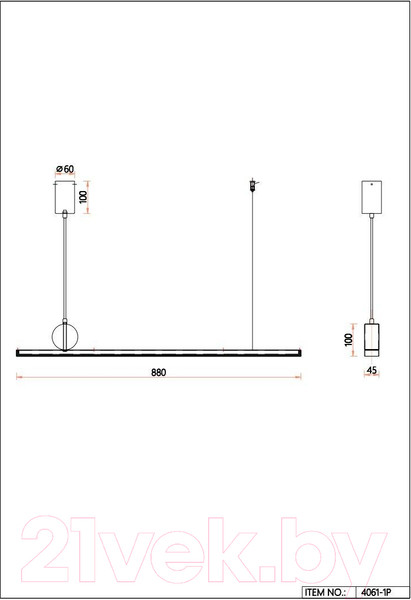 Изображение товара Потолочный светильник F-Promo F-Promo 4061-1P