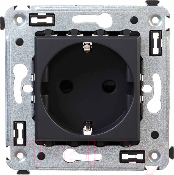 Изображение товара Розетка DKC Avanti 2P+E / 4412003 (черный матовый)