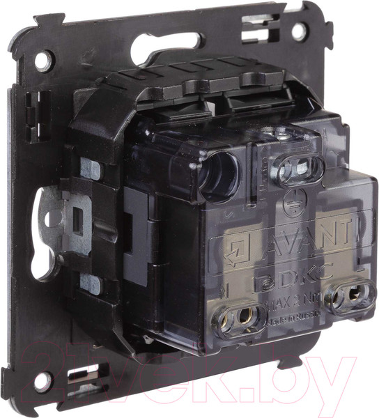 Изображение товара Розетка DKC Avanti 2P+E / 4412003 (черный матовый)