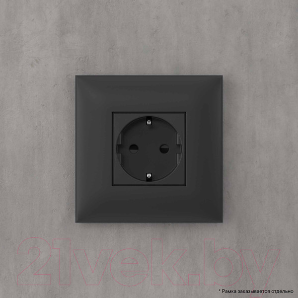 Изображение товара Розетка DKC Avanti 2P+E / 4412003 (черный матовый)