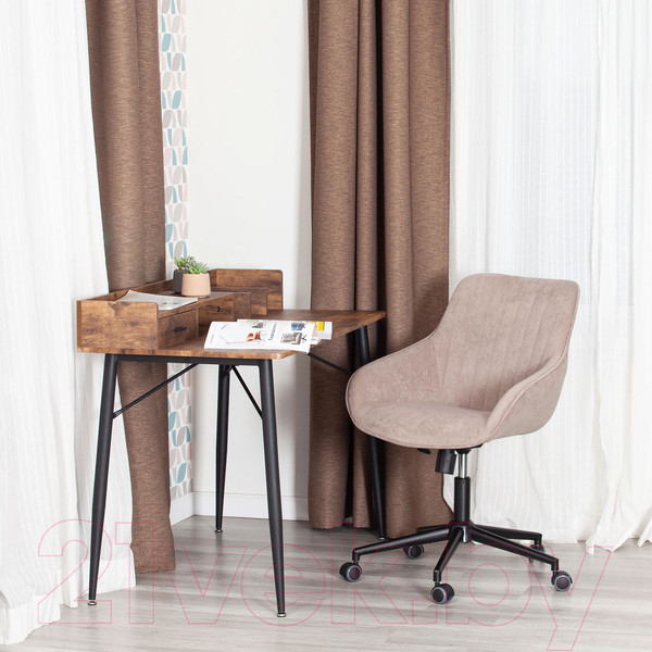 Изображение товара Кресло офисное Tetchair Dublin велюр Clermon (бежевый 40)