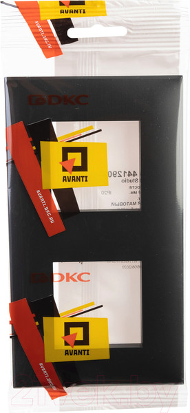 Изображение товара Рамка для выключателей и розеток DKC Avanti / 4412904 (черный матовый)