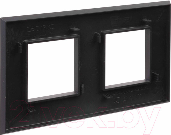 Изображение товара Рамка для выключателей и розеток DKC Avanti / 4412904 (черный матовый)