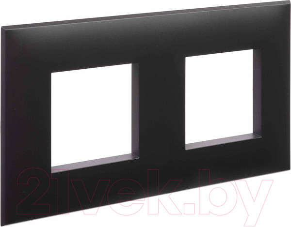 Изображение товара Рамка для выключателей и розеток DKC Avanti / 4412904 (черный матовый)