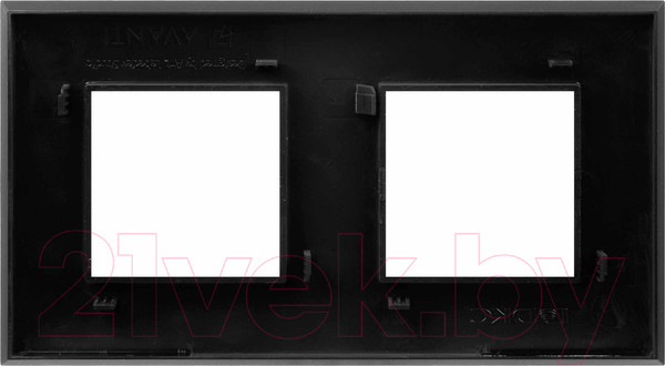 Изображение товара Рамка для выключателей и розеток DKC Avanti / 4412904 (черный матовый)