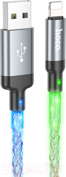 Изображение товара Кабель Hoco U112 Lightning (1м, серый)