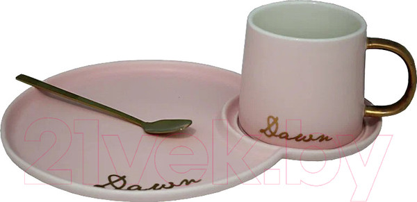 Изображение товара Чашка с блюдцем Lenardi 106-028 (с ложкой)