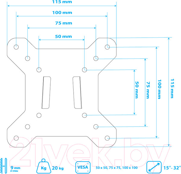 Изображение товара Кронштейн для телевизора Kromax VEGA-3 NEW