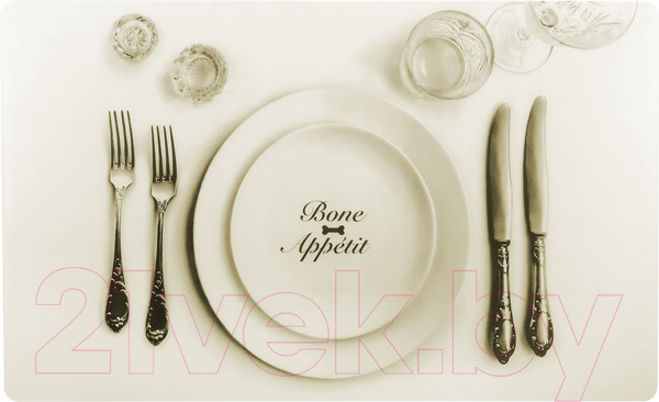 Изображение товара Коврик под миску Tarhong Bone Appetite / PM22918874 (бежевый)