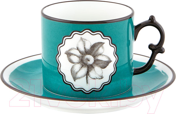 Изображение товара Чашка с блюдцем Vista Alegre Herbariae 21133514 (бирюзовый)