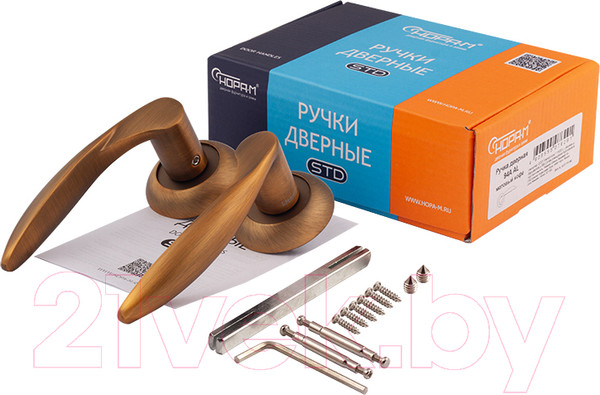 Изображение товара Ручка дверная Нора-М AL 94А (матовый кофе)