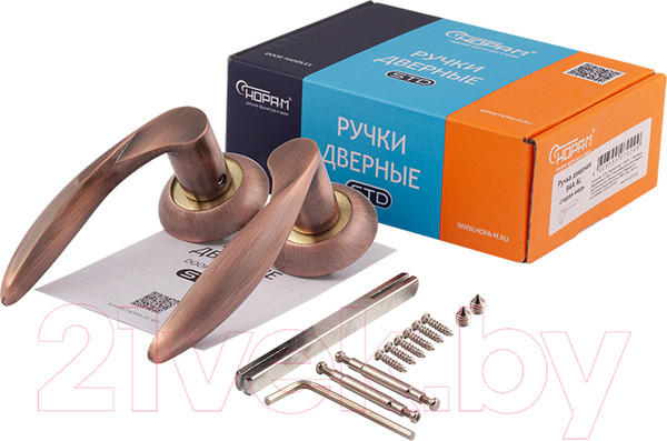 Изображение товара Ручка дверная Нора-М AL 94А (старая медь)