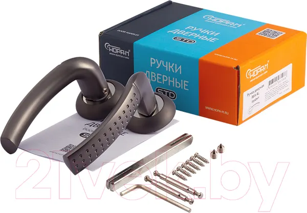 Изображение товара Ручка дверная Нора-М AL 96А (графит)