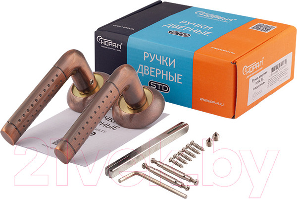 Изображение товара Ручка дверная Нора-М AL 101А (старая медь)