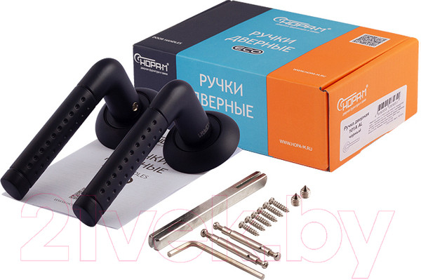 Изображение товара Ручка дверная Нора-М AL 101А (черный)