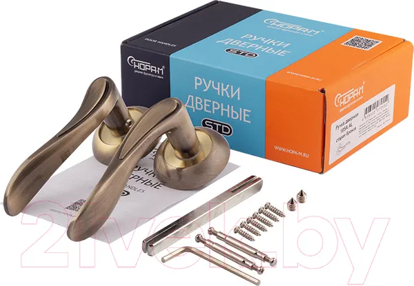 Изображение товара Ручка дверная Нора-М AL 105А (старая бронза)