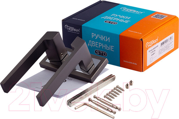 Изображение товара Ручка дверная Нора-М 111К AL (графит)