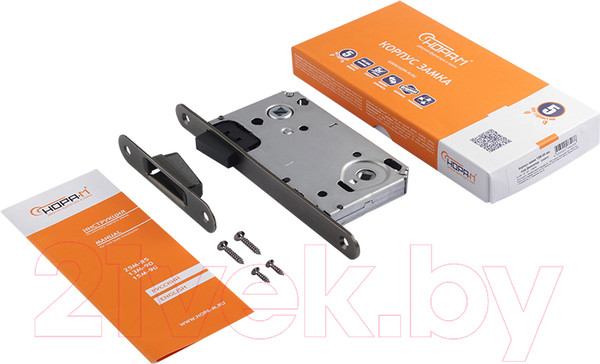 Изображение товара Корпус врезного замка Нора-М 13М-90 магнитный (графит)