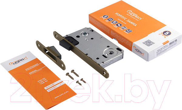 Изображение товара Корпус врезного замка Нора-М 13М-90 магнитный (старая бронза)