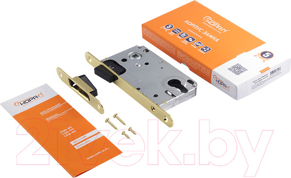 Изображение товара Корпус врезного замка Нора-М 25М-85 магнитный (золото)