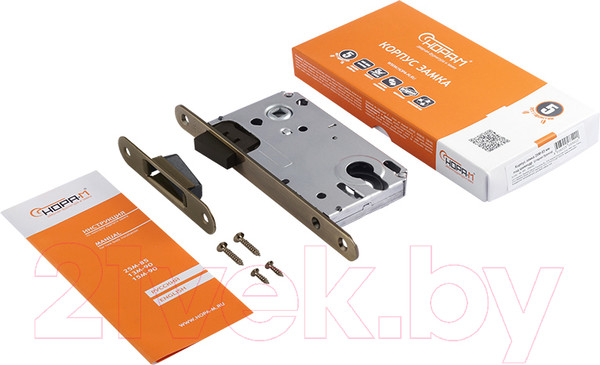 Изображение товара Корпус врезного замка Нора-М 25М-85 магнитный (старая бронза)