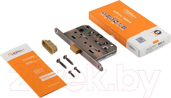 Изображение товара Корпус врезного замка Нора-М М 13М-96 магнитный (старая медь)