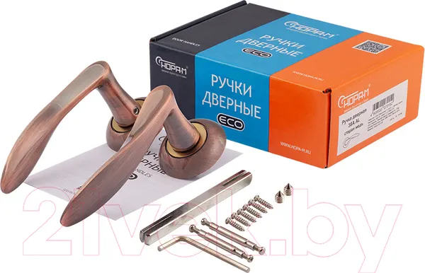 Изображение товара Ручка дверная Нора-М AL 38А (старая медь)