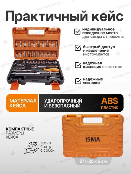 Изображение товара Универсальный набор инструментов ISMA 2462-5 Euro