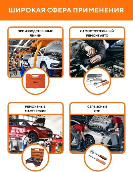 Изображение товара Универсальный набор инструментов ISMA 2462-5 Euro
