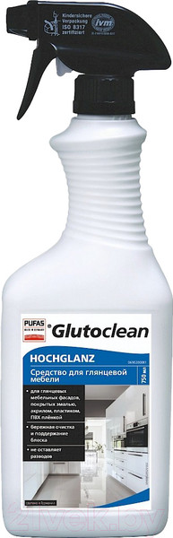 Изображение товара Чистящее средство для кухни Pufas Glutoclean Для глянцевой мебели (750мл)