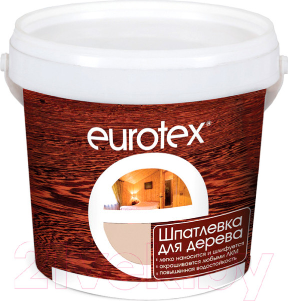 Изображение товара Шпатлевка готовая Eurotex По дереву (1.5кг, орех)