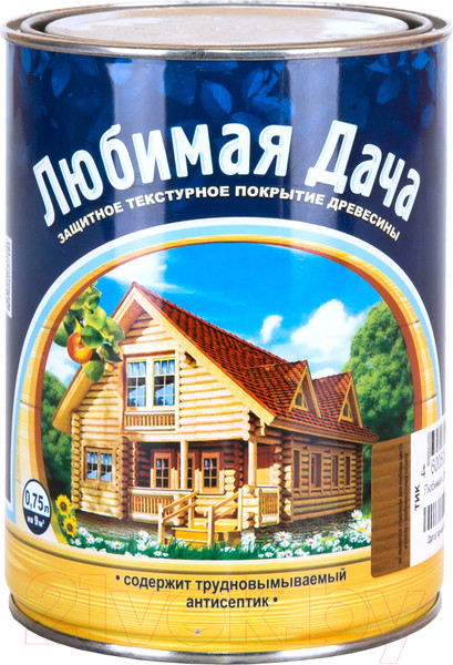 Изображение товара Защитно-декоративный состав Любимая дача Для дерева (750мл, белый)