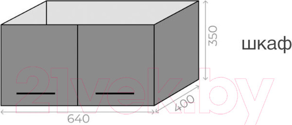 Изображение товара Стеллаж Style Line Stella 40/3П/Ш (3 полки, шкаф)