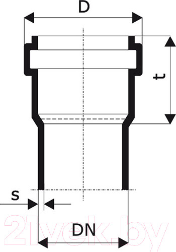 Изображение товара Труба наружной канализации Ostendorf 160x3.2x1000 SN2 / 222012