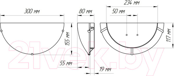 Изображение товара Бра Элетех Морокко 300/2 НББ 21-60 М19 / 1005205667 (матовый белый/металлик)