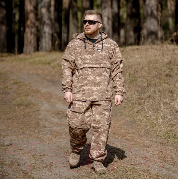 Изображение товара Костюм для охоты и рыбалки Helios Стоп-клещ (р-р 60-62/182, бежевый пиксель)