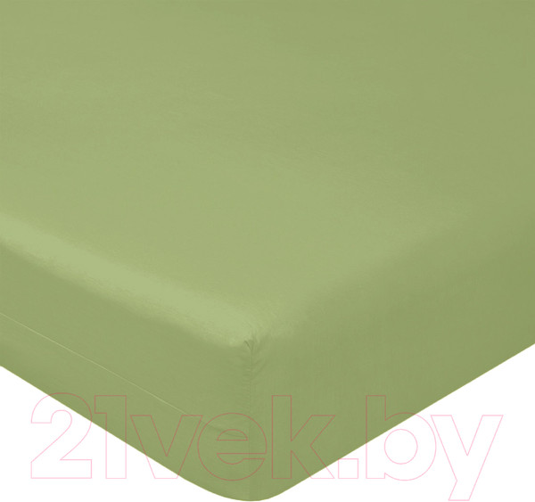 Изображение товара Простыня Luxsonia Поплин на резинке 140x200 / Мр0040-24 (эвкалипт)