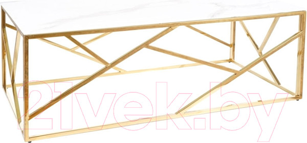 Изображение товара Журнальный столик Signal Escada A II (эффект белого мрамора/золото)