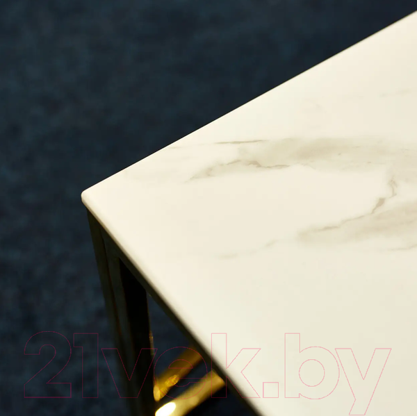 Изображение товара Журнальный столик Signal Escada A II (эффект белого мрамора/золото)