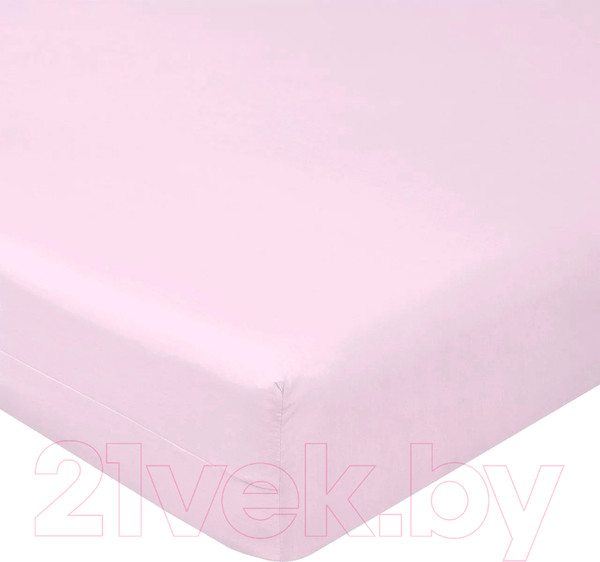 Изображение товара Простыня Luxsonia Поплин на резинке 180x200 / Мр0040-3 (розовый)