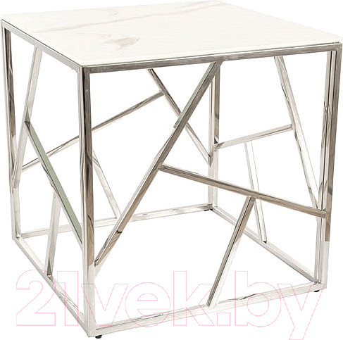 Изображение товара Журнальный столик Signal Escada B II (белый мрамор/серебристый)